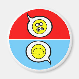 Imán de lavavajillas sucio y enfadado