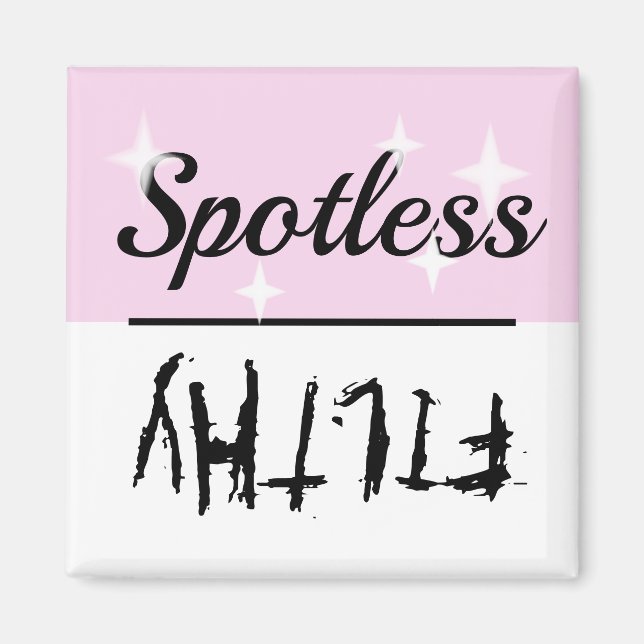 Imán de lavavajillas sucio y sin sabor (Frente)