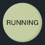 Imán de lavavajillas verde en funcionamiento<br><div class="desc">Mínimo "corriendo" imán de cocina para lavavajillas con un fondo verde sabio que le ayudará con la organización de la cocina. Personalizar con su texto.</div>