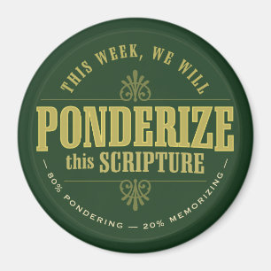 Imán de LDS Ponderize. verde