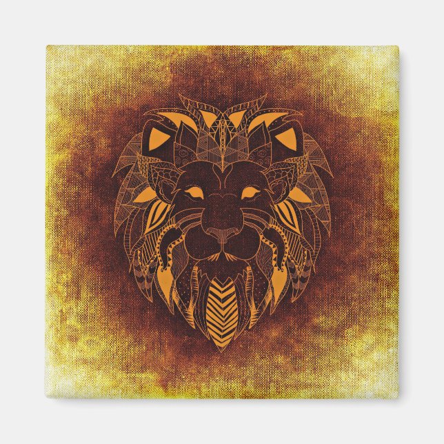 imán de león tribal (Frente)