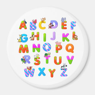 Imán de letras alfabéticas coloridas