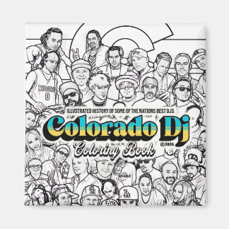 Imán de libro para colorear Dj Colorado