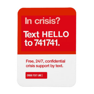Imán de línea de texto de crisis