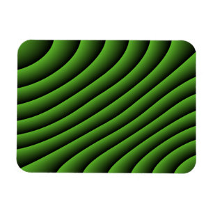 Imán de líneas de onda verde hipnóticas
