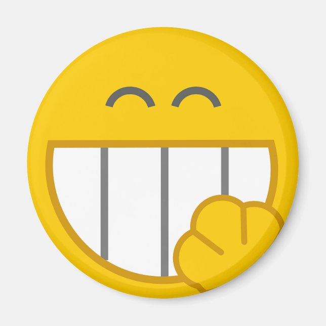 Imán de locación de locas faciales graciosas (Frente)