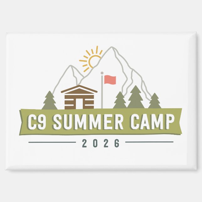 Imán de logo de C9 Summer Camp 2026 (Anverso)