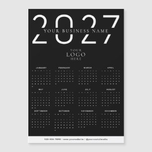 Imán de logotipo comercial de calendario moderno 2