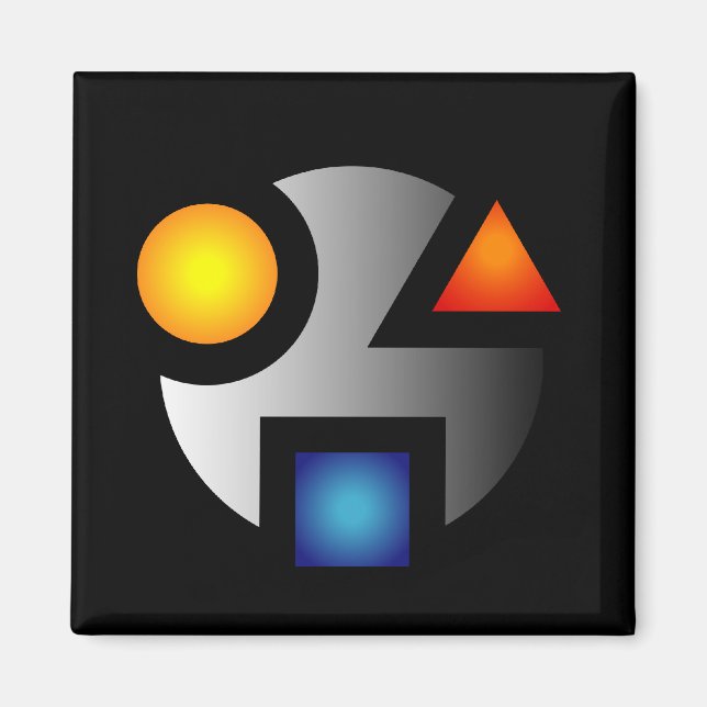 Imán de logotipo críptico de MI (Frente)