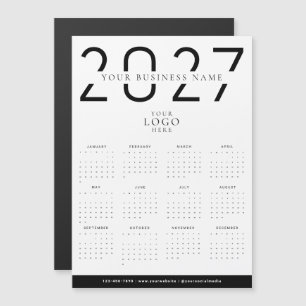 Imán de logotipo de calendario de negocios moderno