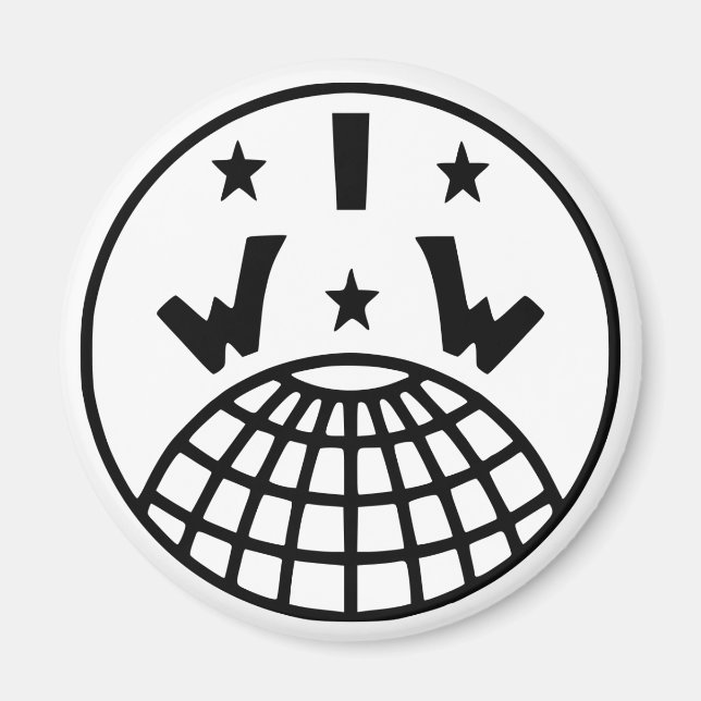 Imán de logotipo de IWW (Frente)