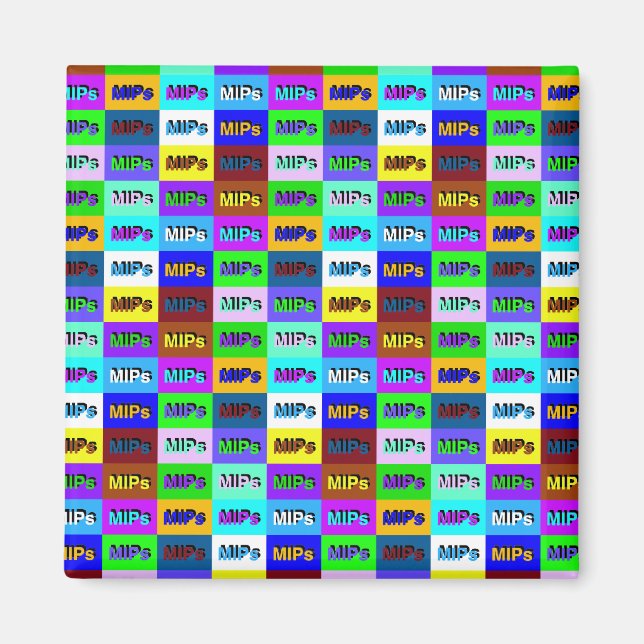 imán de logotipo de mini multimips (Frente)