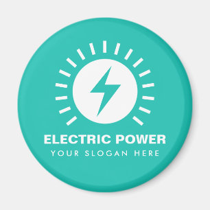 Imán de logotipo de voltaje eléctrico para empresa