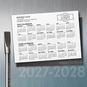 Imán de logotipo empresarial - Calendario simple 2