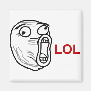 Imán De LOL de la risa cara ruidosa Meme de la rabia