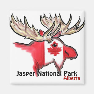 Imán de los alces de Alberta Canadá del parque