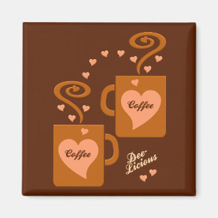 Imán de los amantes del café, personalizar