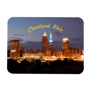 Imán de los azules de Cleveland Ohio (curvados)