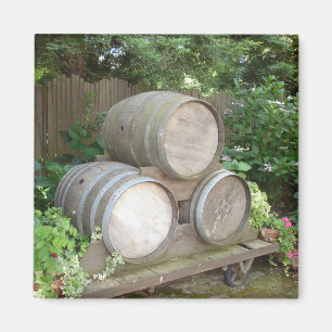 Imán de los barriles de vino del país vinícola
