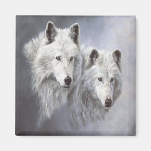 Imán de los compinches de la nieve del lobo