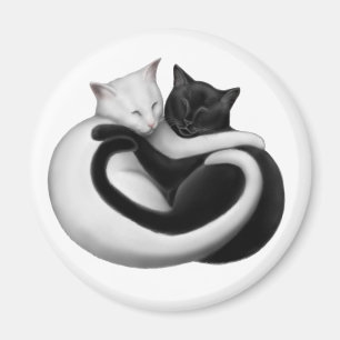 Imán de los gatos del amor de Yin Yang