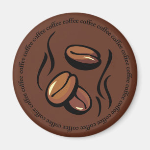 Imán de los granos de café