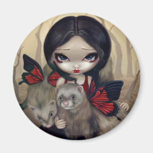 Imán "de los hurónes rojos de la mariposa"