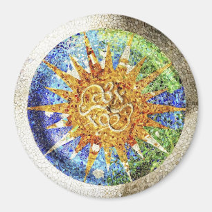 Imán de los mosaicos de Guell del parque