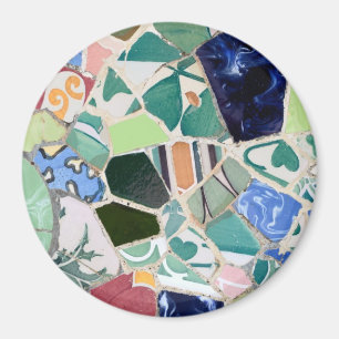 Imán de los mosaicos de Guell del parque