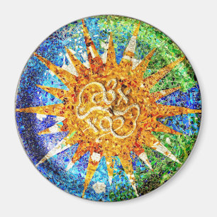 Imán de los mosaicos de Guell del parque