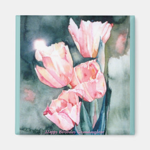 Imán de los tulipanes de CMCarlsonPink