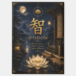 Imán de Loto con Carácter Chino 智 Sabiduría (Zhi)