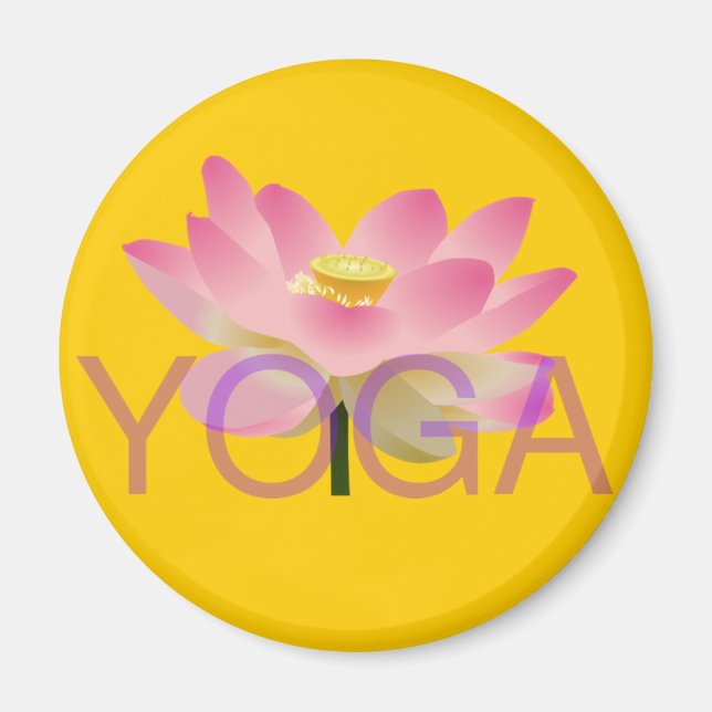 imán de loto de yoga (Frente)