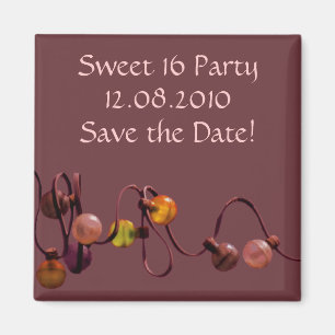 Imán de luces rosadas Fiesta