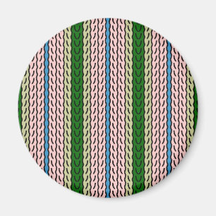 Imán de lujo de la raya - verde/rosa