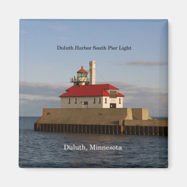 imán de luz de muelle sur de Duluth Harbour (Frente)