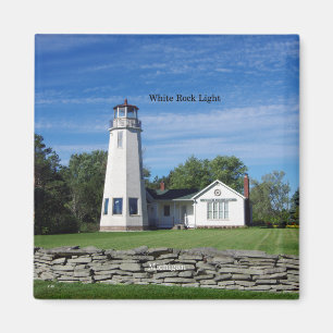 Imán de luz de roca blanca