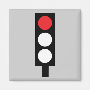 Imán de luz de tráfico rojo