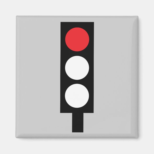 Imán de luz de tráfico rojo (Frente)