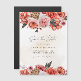 Imán de LYRA Bohemian Fall Floral Save the Date