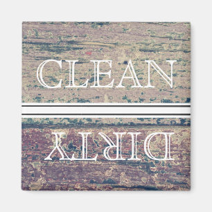 Imán de madera del lavaplatos del estilo limpio y