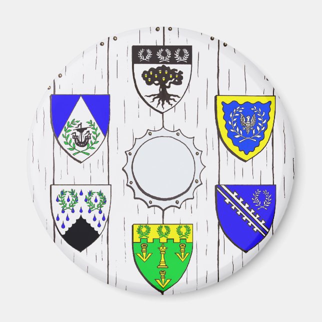 Imán de madera oscura 3 (Frente)