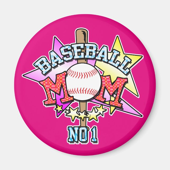 Imán de Mamá de Béisbol (Frente)