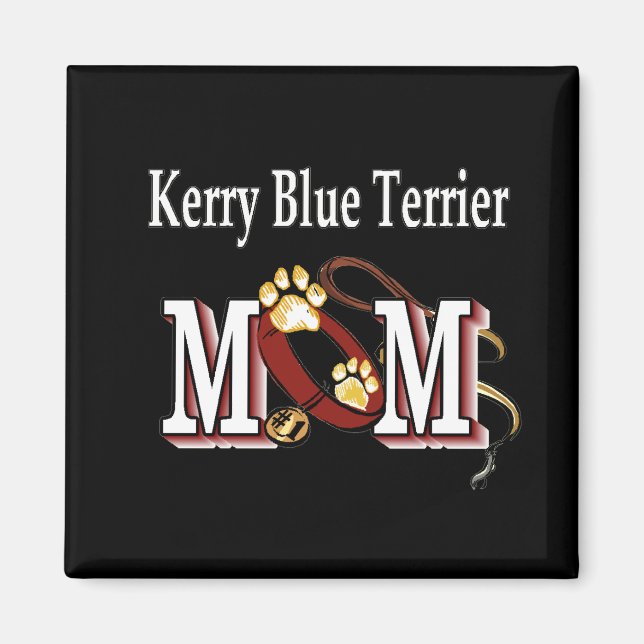 imán de mamá terrier azul de Kerry (Frente)
