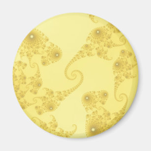 Imán de manada de caballitos de mar de oro amarill