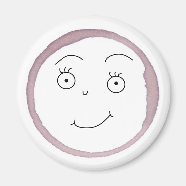 Imán de mancha de anillo de vino (Frente)