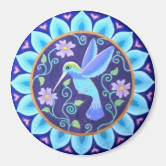 Imán de Mandala en un colibrí precioso de Soozie W