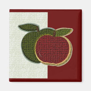 Imán de manzanas texturadas (menta/cranberryi)
