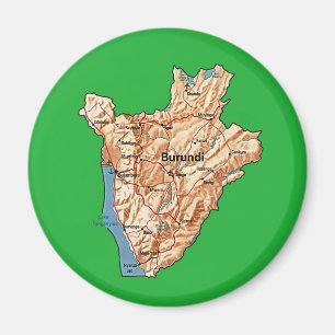 Imán de Mapa de Burundi