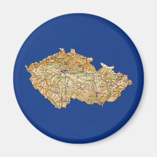 Imán de mapa de Chequia